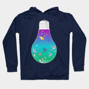 Meteor cupcake moon light bulb - Kawaii Hoodie